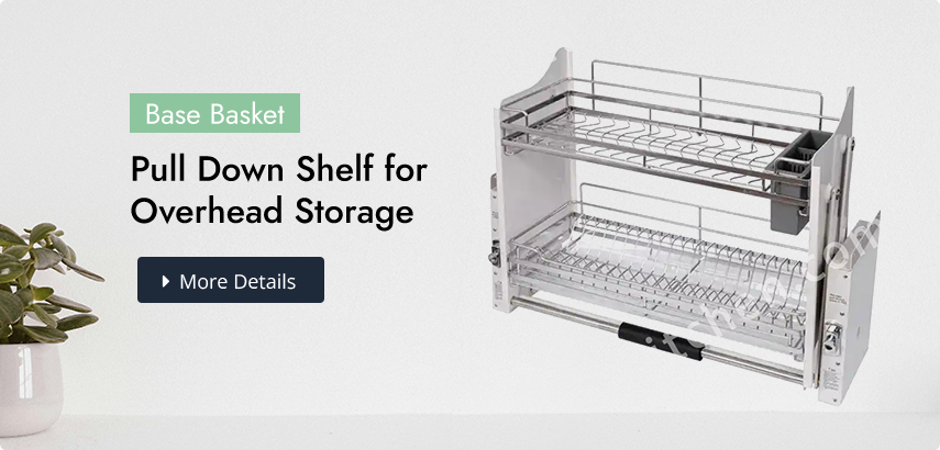 pull down shelf for overhead storage