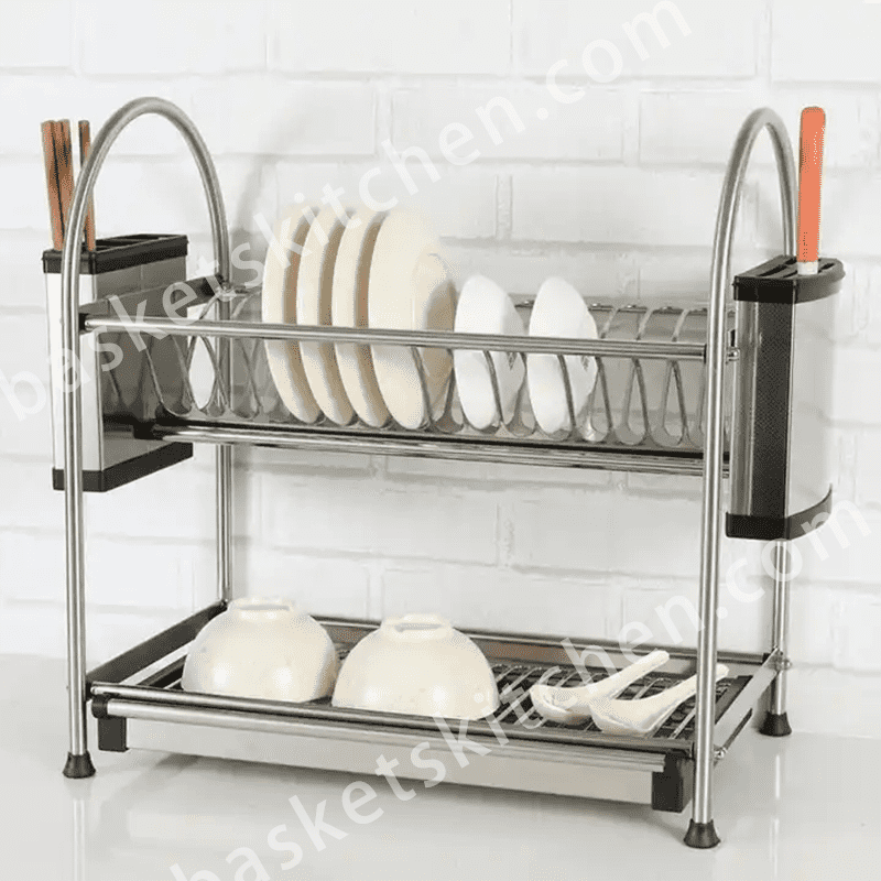 2 Tiers Removable Dish Drying Rack