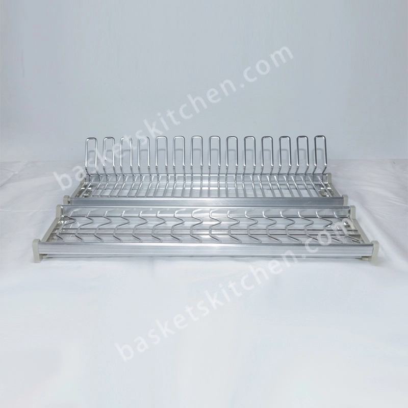 2 Tiers Dish Rack For kitchen cabinet Oval Wire