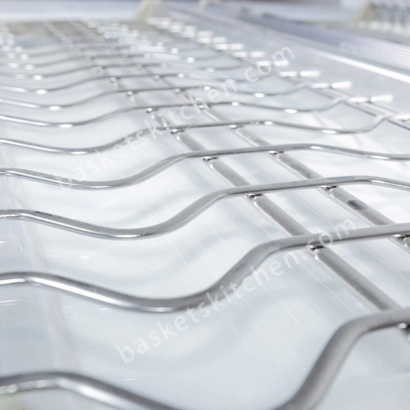 2 Tiers Dish Rack For kitchen cabinet Oval Wire