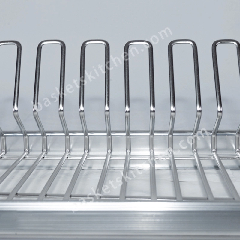 2 Tiers Dish Rack For kitchen cabinet Oval Wire