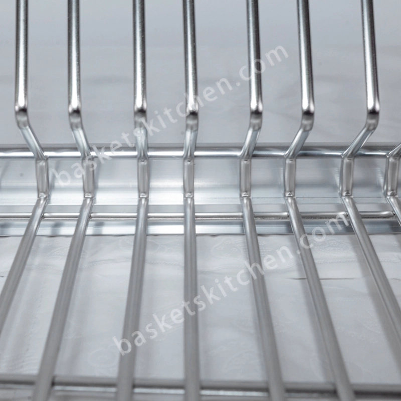 2 Tiers Dish Rack For kitchen cabinet Oval Wire