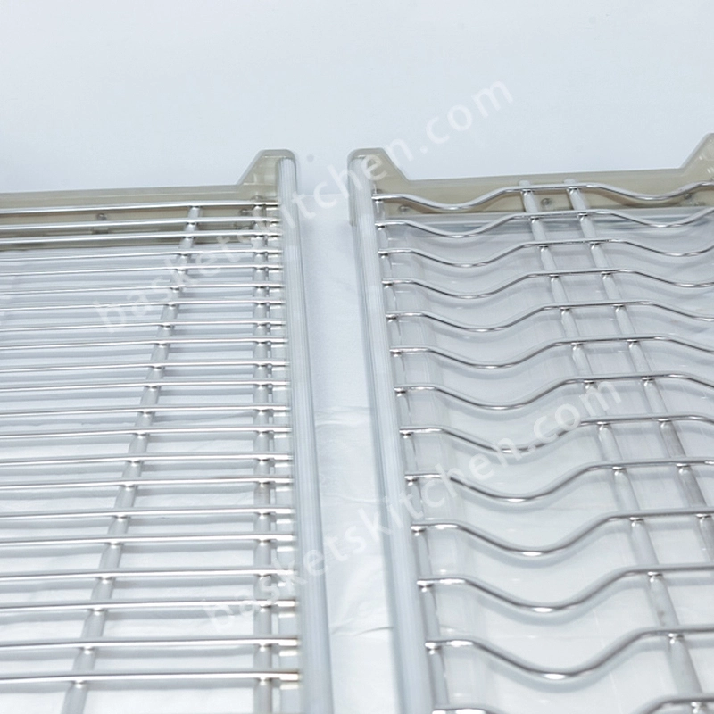 2 Tiers Dish Rack For kitchen cabinet Oval Wire