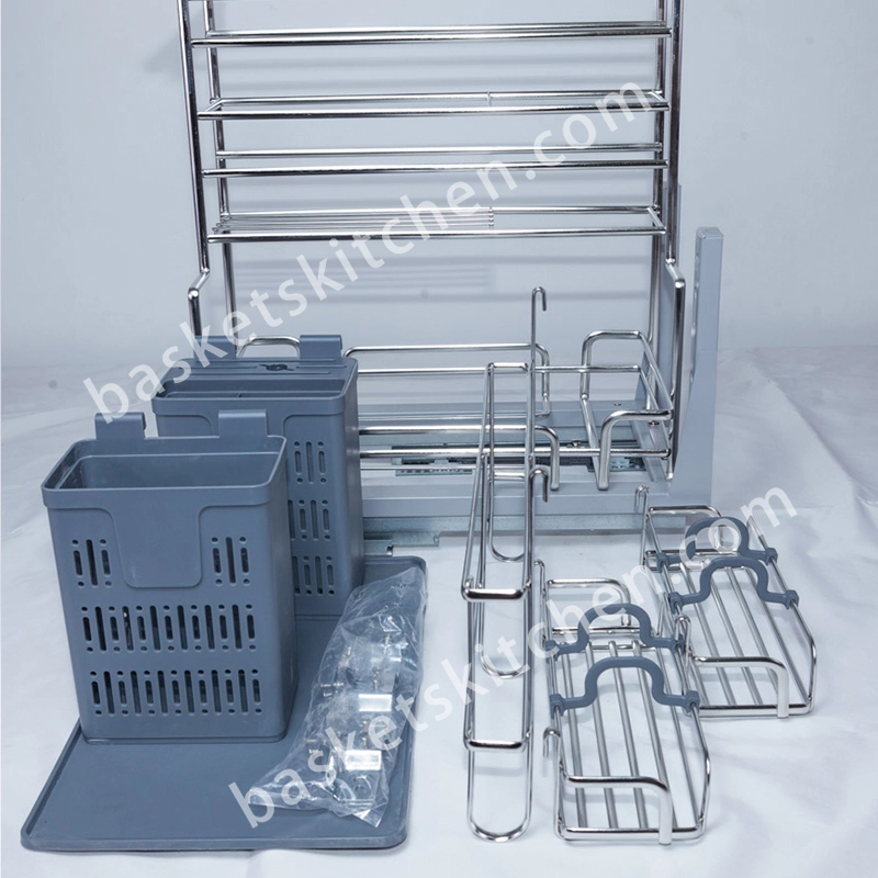 Pull Out Spice Rack Organizer for Cabinet Oval Wire