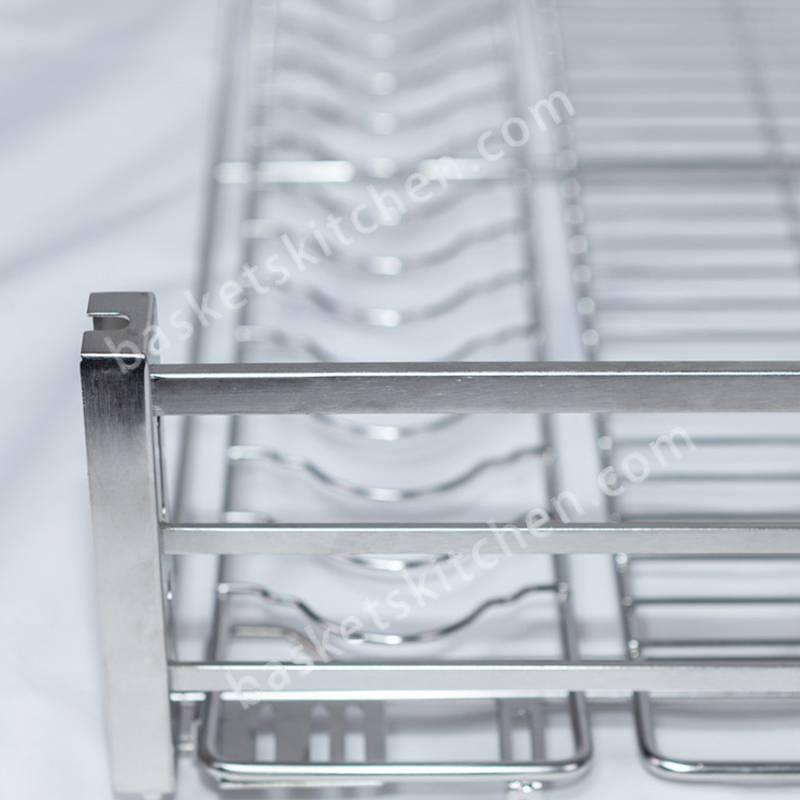 3 Sides Pull Out Cabinet Drawer Basket - Square Wire