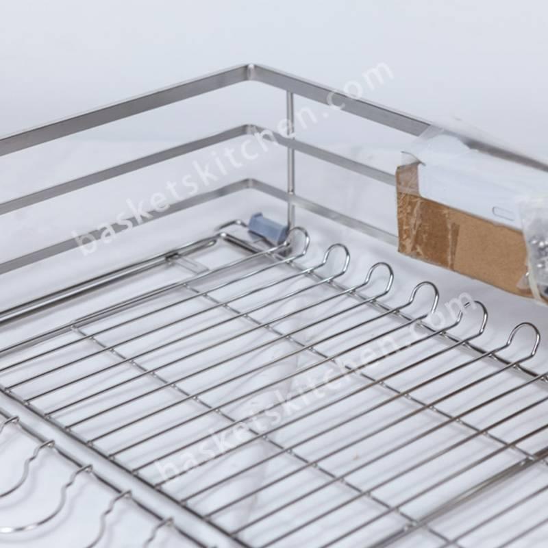 3 Sides Pull Out Cabinet Drawer Basket - Square Wire