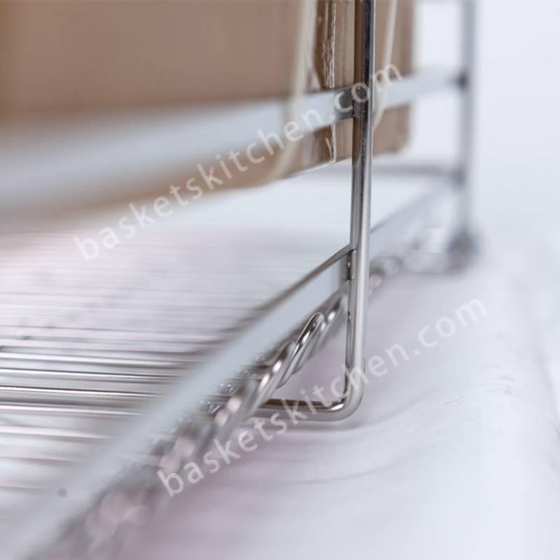 3 Sides Pull Out Cabinet Drawer Basket - Square Wire