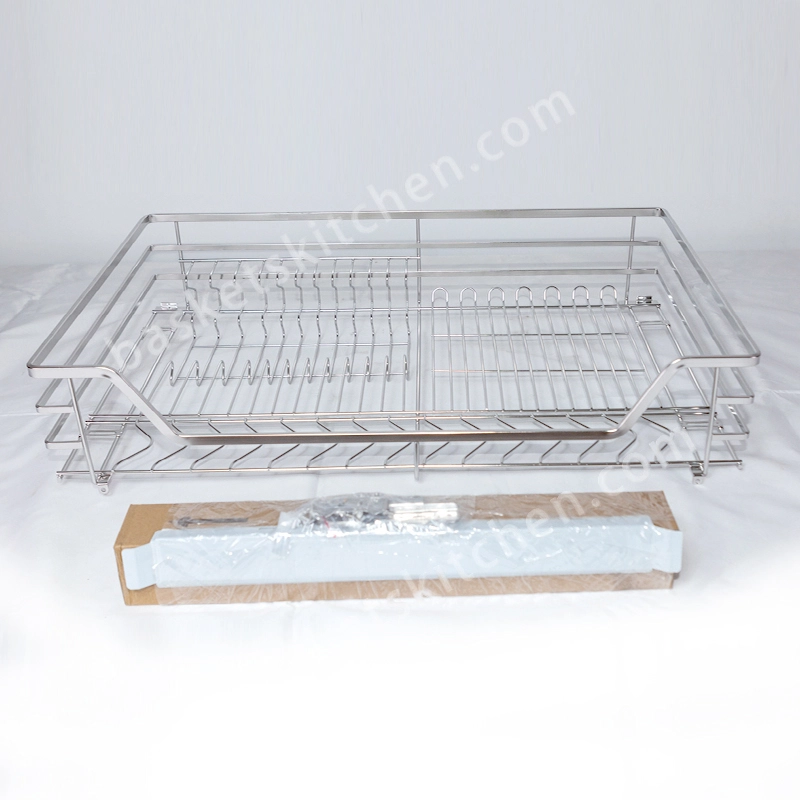 Four Sides Basket Sliding Cabinet Organizer Square Wire