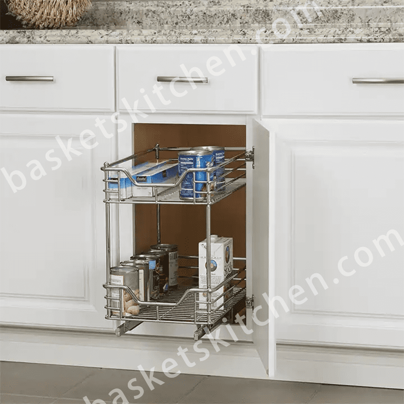 Pull Out Basket for Under-sink Corner Storage